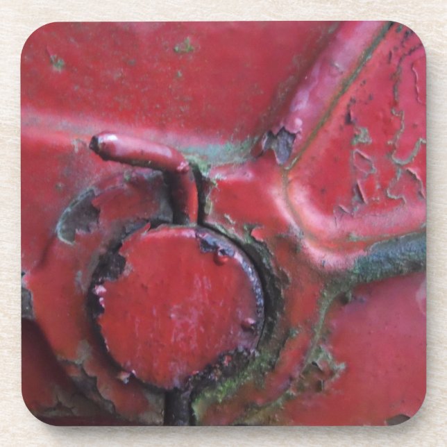 Dessous-de-verre Camion rouillé rouge gros plan (Devant)