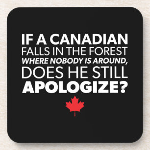 Dessous-de-verre Canada, Humour canadien - Excusez-moi - Grosse nou