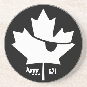 Dessous de verre canadien de grès en feuille d'éra