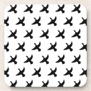 Dessous-de-verre Canards volants noirs et blancs