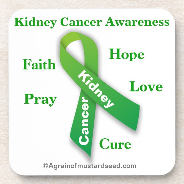 Dessous-de-verre Cancer du rein Ribbon vert (Devant)