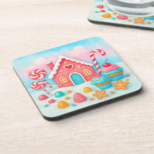 Candyland Christmas Beverage Coaster