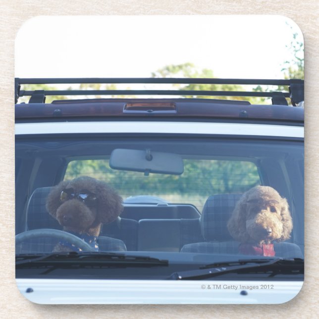 Dessous-de-verre caniche standard 4 (Devant)