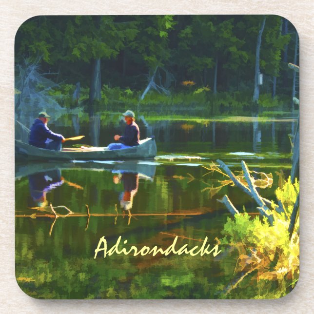 Dessous-de-verre Canoë-kayak dans l'Adirondacks (Devant)