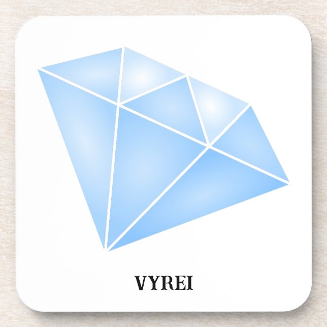 Dessous-de-verre Carat diamant bleu brillant (Devant)