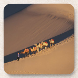 Dessous-de-verre Caravane de chameaux dans le désert, Dunhuang, Gan