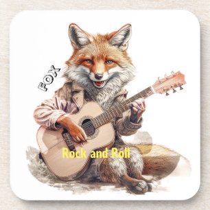 Dessous-de-verre Caricature Dessin Animé Animal Renard Une boisson