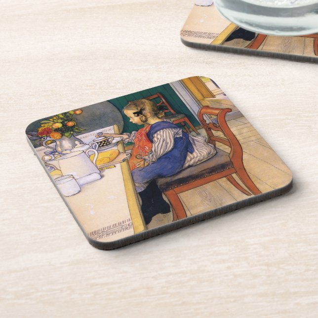 Dessous-de-verre Carl Larsson A Late Risques Miserable Breakfast (Côté gauche)