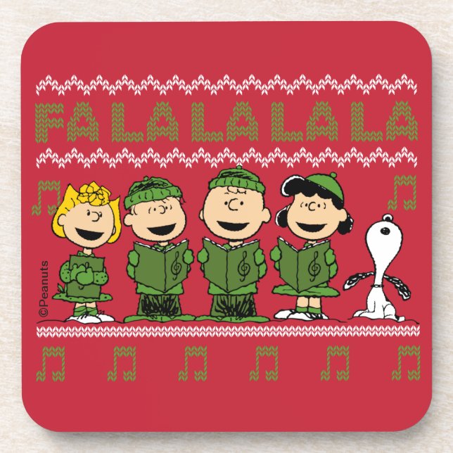 Dessous-de-verre Caroling Christmas Sweater Graphic (Devant)