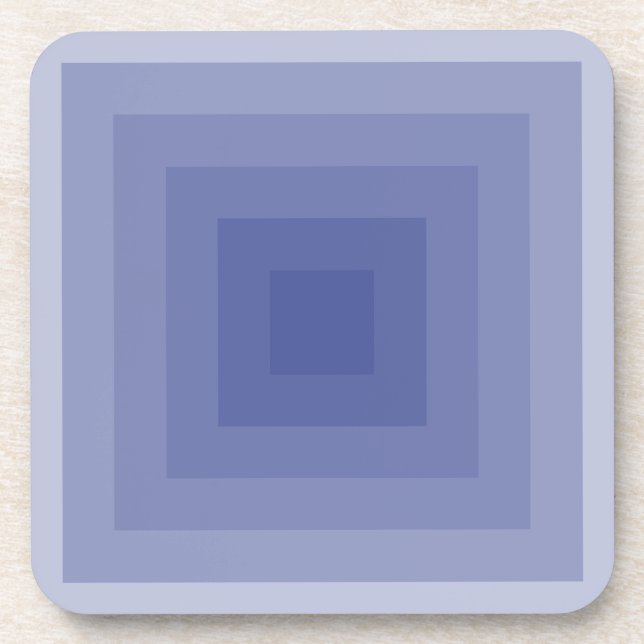 Dessous-de-verre Carré bleu violet géométrique (Devant)