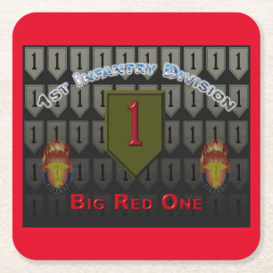 Dessous-de-verre Carré En Papier 1re division d'infanterie Cool