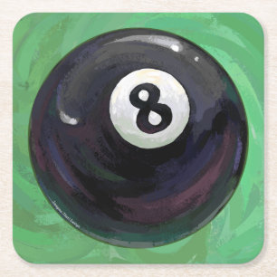 Dessous-de-verre Carré En Papier 8 balles