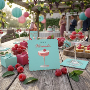 Dessous-de-verre Carré En Papier À la santé de [Nom] Fête Personnalisée