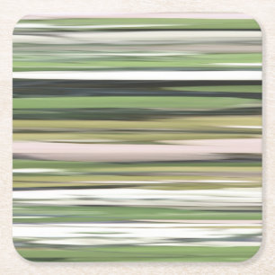 Dessous-de-verre Carré En Papier Abstrait n° 2 : Flou vert olive