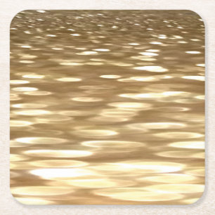 Dessous-de-verre Carré En Papier Abstrait n° 3 : Mélangeur d'or