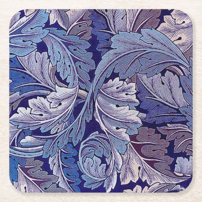 Dessous-de-verre Carré En Papier Acanthus Purple, William Morris (Devant)