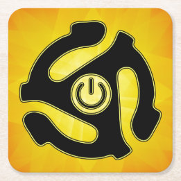 Dessous-de-verre Carré En Papier Adaptateur de disque de puissance de 45 t/mn