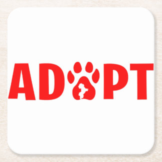 Dessous-de-verre Carré En Papier Adopter Dont Shop - Havanais