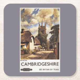 Dessous-de-verre Carré En Papier Affiche britannique de chemins de fer de vue