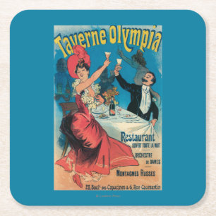 Dessous-de-verre Carré En Papier Affiche promotionnelle d'Olympia de Taverne