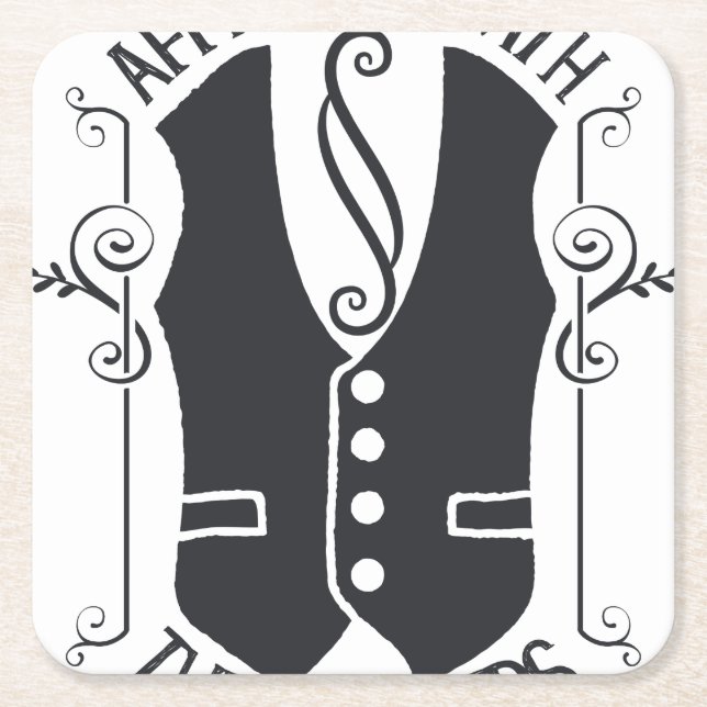 Dessous-de-verre Carré En Papier Affilié Aux Hustlers (Devant)