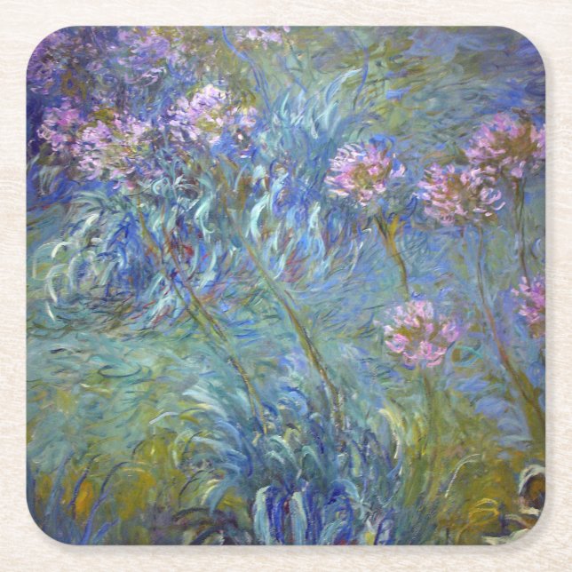 Dessous-de-verre Carré En Papier Agapanthus, Monet (Devant)