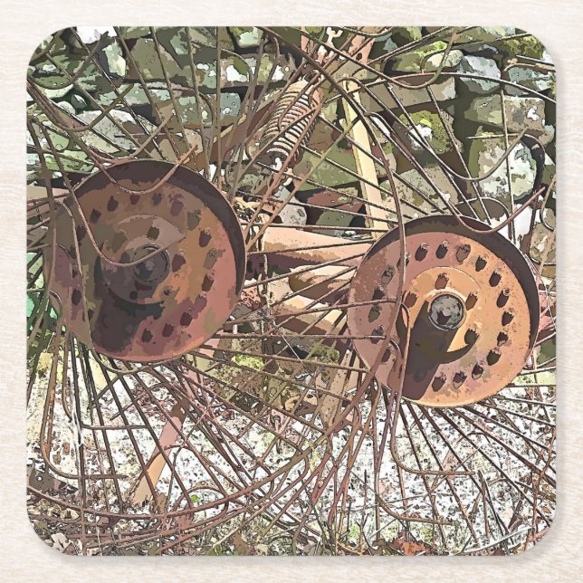 DESSOUS-DE-VERRE CARRÉ EN PAPIER AGRICULTURE (Devant)