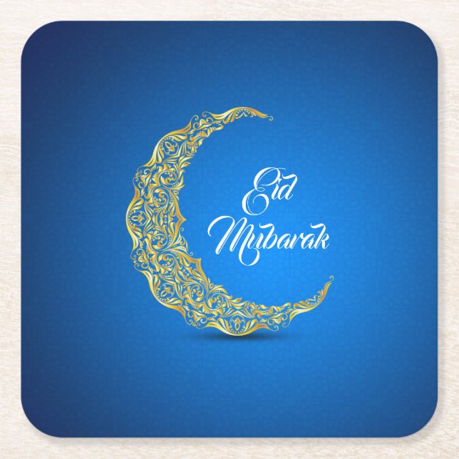 Dessous-de-verre Carré En Papier Aïd Moubarak / Ramadan (Devant)