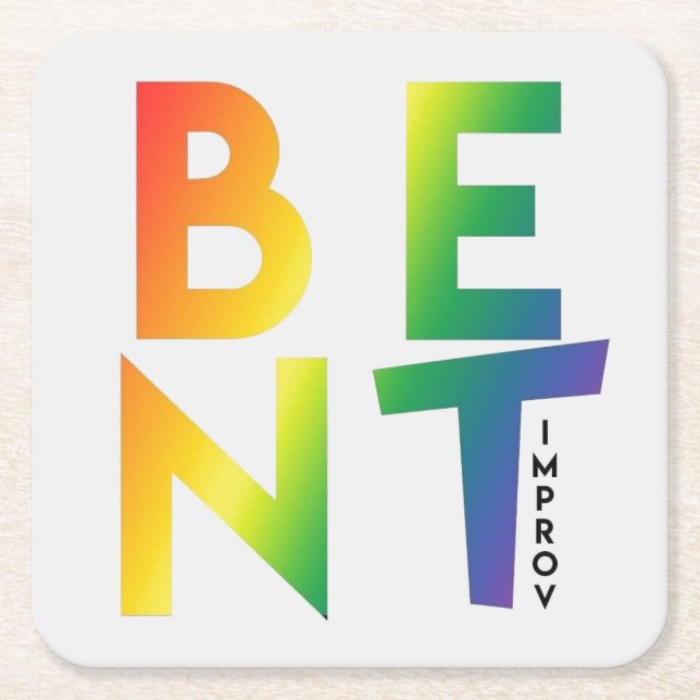 Dessous-de-verre Carré En Papier Aimant en pierre. (Devant)