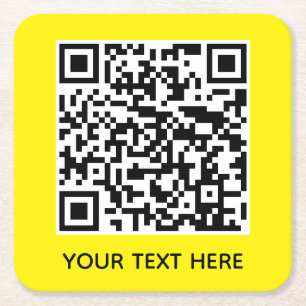 Dessous-de-verre Carré En Papier Ajoutez votre propre code QR texte Scan Minimal Si