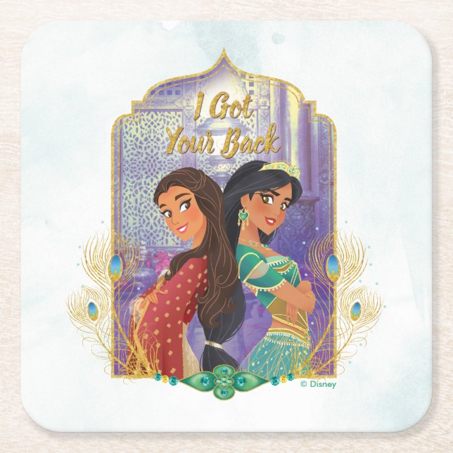 Dessous-de-verre Carré En Papier Aladin| Dalia Et Jasmine (Devant)