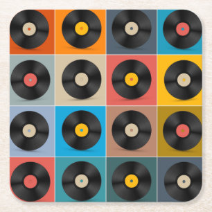 Dessous-de-verre Carré En Papier Album,Vinyl Record,Music Poster