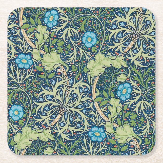 Dessous-de-verre Carré En Papier Algues, William Morris (Devant)