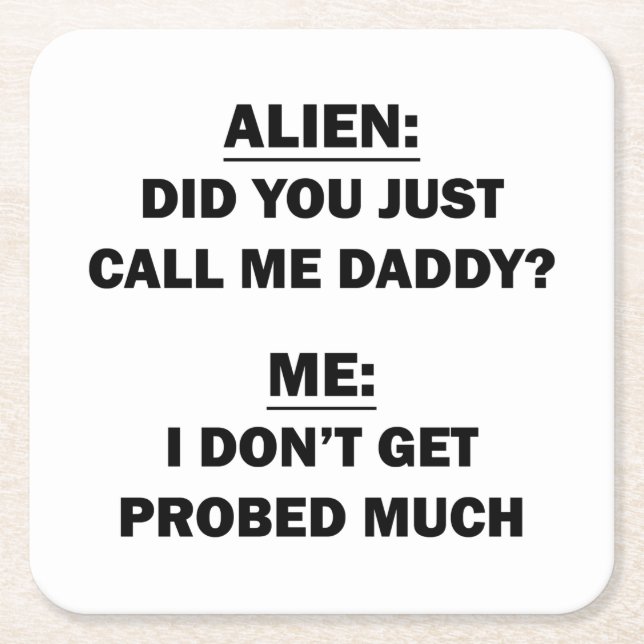 Dessous-de-verre Carré En Papier Alien (Devant)