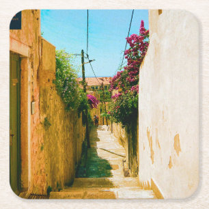 Dessous-de-verre Carré En Papier Allée de Dubrovnik - Croatie