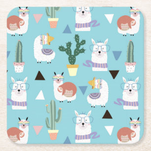 Dessous-de-verre Carré En Papier Alpaca/Llama, événement