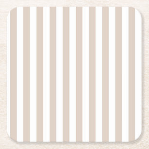 Dessous-de-verre Carré En Papier Amande & Rayures Blanches