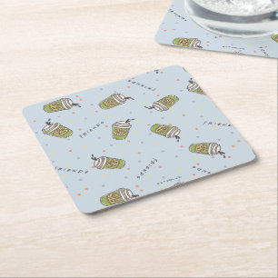 Dessous-de-verre Carré En Papier AMIS™   Polka Dot Central Perk Motif