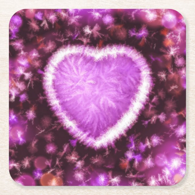 Dessous-de-verre Carré En Papier Amour éternel (Devant)