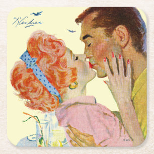 Dessous-de-verre Carré En Papier Amour-Frappé