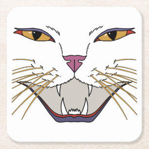 Dessous-de-verre Carré En Papier Amoureux des chats fisty