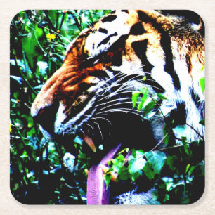 Dessous-de-verre Carré En Papier Amur Tiger