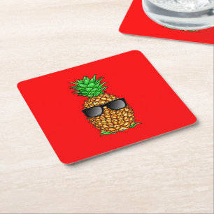 Dessous-de-verre Carré En Papier Ananas Cool
