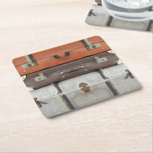 DESSOUS-DE-VERRE CARRÉ EN PAPIER ANCIENNE ANGLETERRE