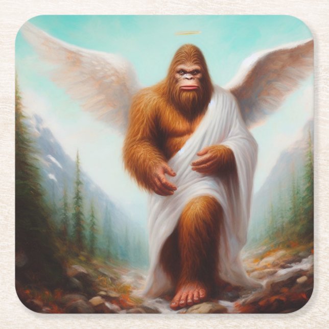 Dessous-de-verre Carré En Papier Angel de Bigfoot (Devant)