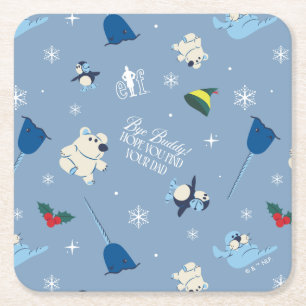 Dessous-de-verre Carré En Papier Animal Friends "Bye Buddy" Motif d'hiver