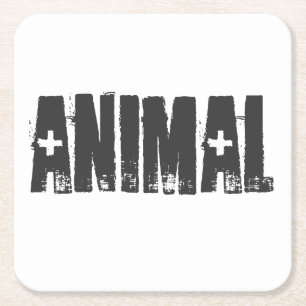 Dessous-de-verre Carré En Papier Animal - Salle de gym Fitness