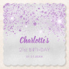 Anniversaire argent violet parties scintillant mon