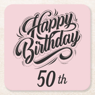 Dessous-de-verre Carré En Papier Anniversaire personnalisé
