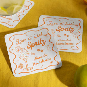 Dessous-de-verre Carré En Papier Aperol spritz Bachelorette